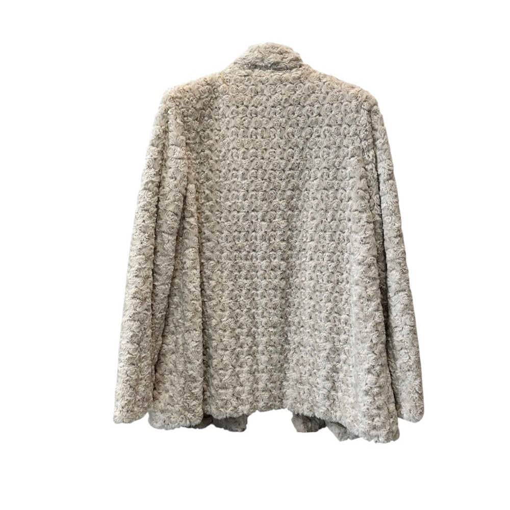 Dennis Basso Faux Fur Cream Swirl Coat Fully Lined Size Small - Picture 2 of 16